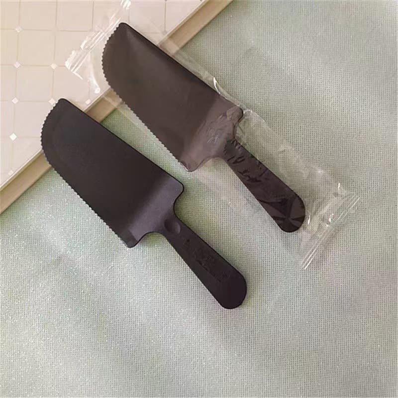 Disposable Plastic Cutters, Thickened Serrated Knives, Individually Packaged Frosted Knives, Birthday Cake Cutters and Forks, Colorful Transparent