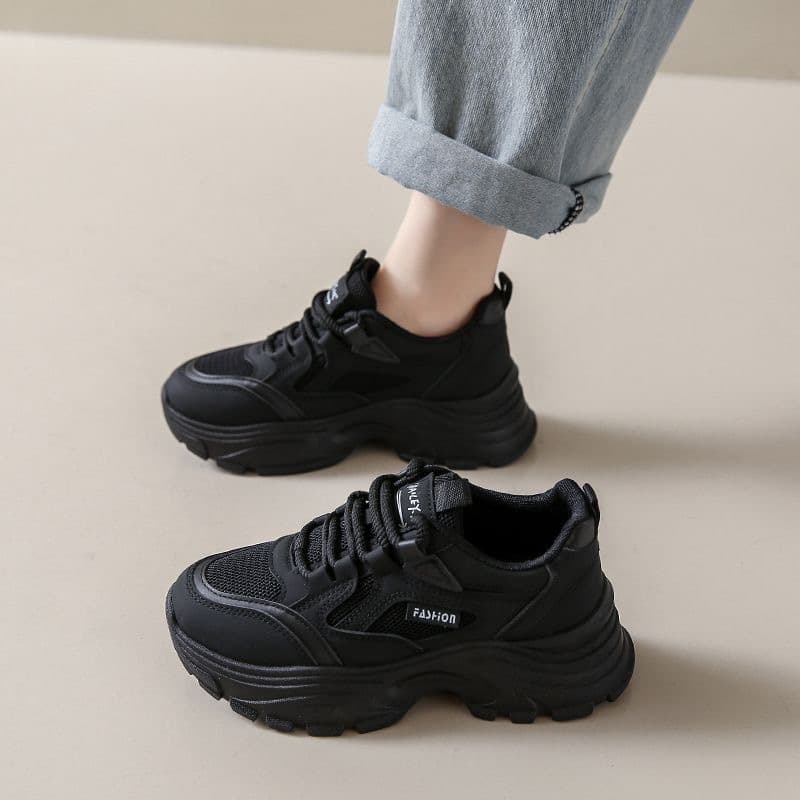 Spring/Autumn Anti-slip Non-slip Work Shoes for Standing All Day Wholesale Thick Sole Kitchen Shoes Factory Server Work Dad Shoes