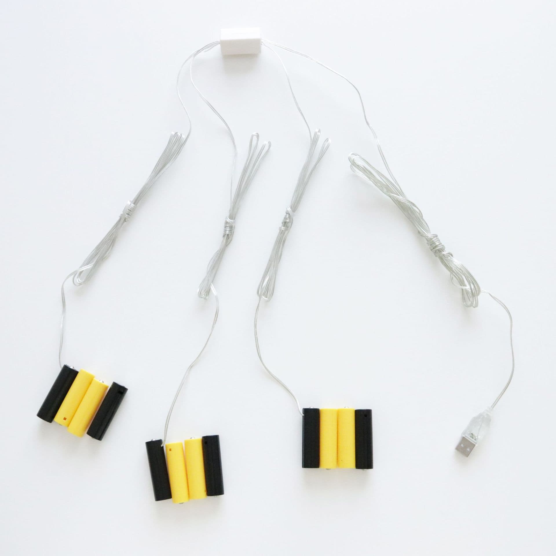 LED Dummy Battery Light String USB Light String Exhibition Use Replacement for AA AAA C Type Batteries