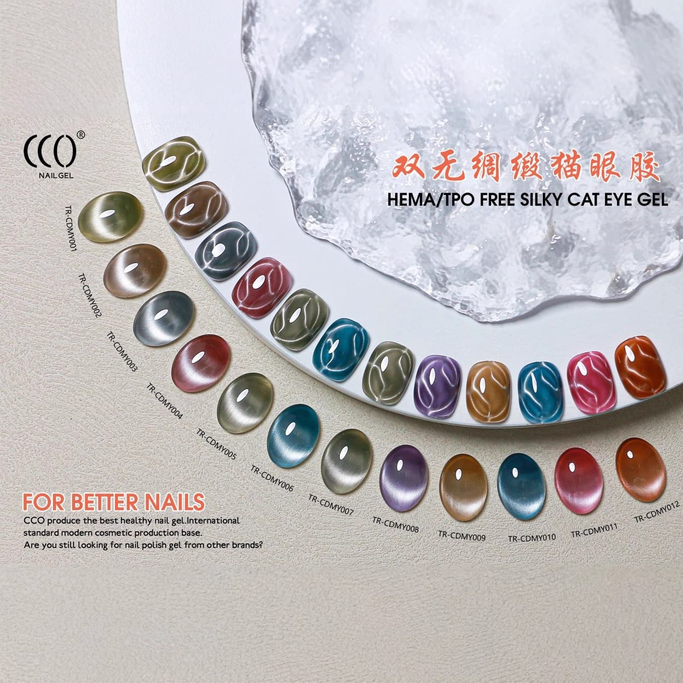 2025 Custom New Cat Eye Gel Factory Wholesale HEMA-Free TPO-Free Dual-Free Premium Gel Polish 1kg Bulk Pack