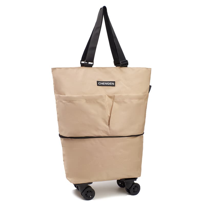 Portable Large Capacity Foldable Shopping Bag Vegetable Buying Bag Travel Luggage Hand Pull Cart Wheel Handbag for Men And Women