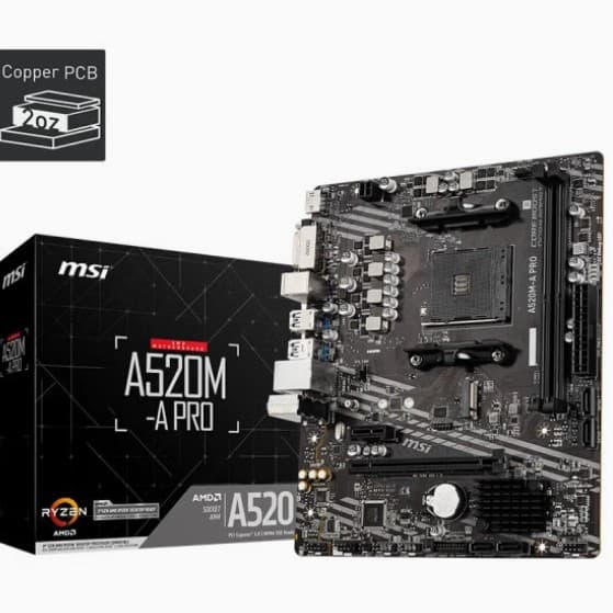 Compatible with AMD, MSI, MSI A520M-A PRO motherboard, AM4 supports 5000 series CPUs, and others