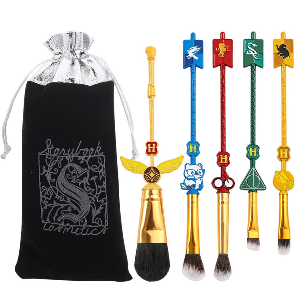 Best-selling Harry Potter Magic Wand Metal Makeup Brush Set, Adult Souvenir Gift