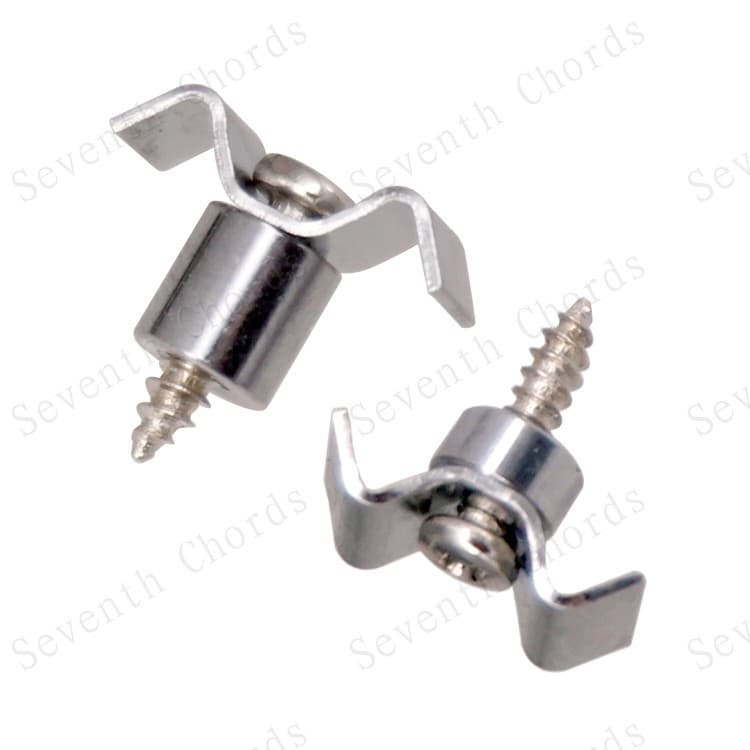 ST Simple Airplane Style High-Low Electric Guitar Headstock String Retainer String Guide Lock Silver