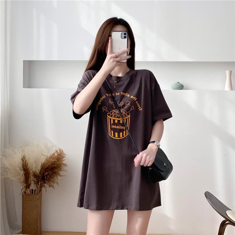 8546 Maternity Nursing Nightgown Summer Short-Sleeve Loose Thin Dress Postpartum Feeding Clothes Summer Dress