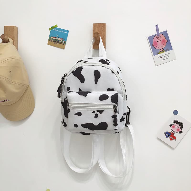 Casual Cow Pattern Women's Backpack Hot Sale Of The Season New Outdoor Travel Small Double Shoulder Bag Fashion Oxford Cloth Pol