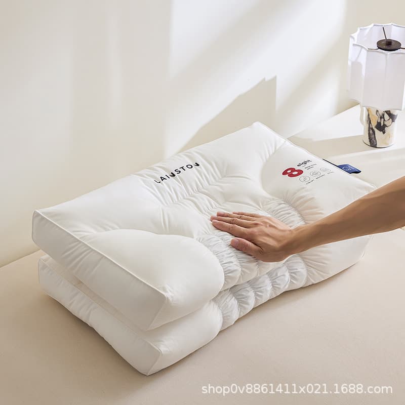 Pillow Full Cotton Buckwheat Pillow Home Use Cervical Support Children Sleep Aid Student Dormitory Hotel Non-sagging Pair Pillow Cores