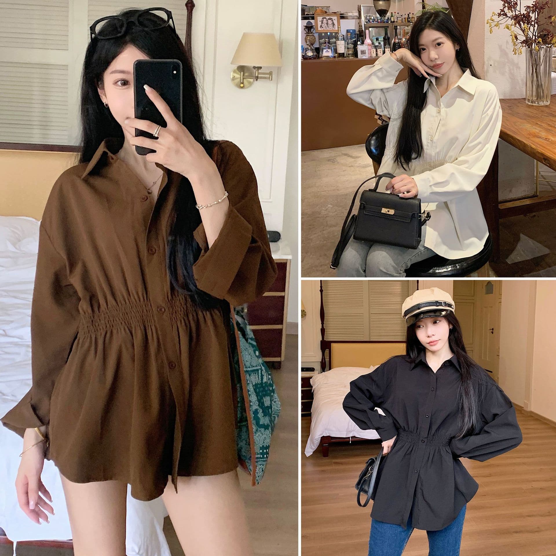 Plus Size Slimming Sweet Loose-Fit Women's Shirt Short Sleeves Square Collar Summer Top Puff Sleeves Doll Top