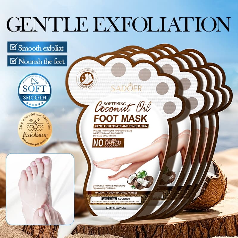 All-English SADOER Coconut Oil & Vitamin E Moisturizing Foot Mask for Autumn/Winter - Cross-border Foreign Trade Wholesale