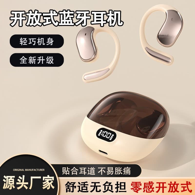2026 New Model Genuine Bluetooth Earphones, Wireless Ear-Hook Style, Non-In-Ear, Ultra-Long Battery Life, High-Definition Sound Quality, No Delay