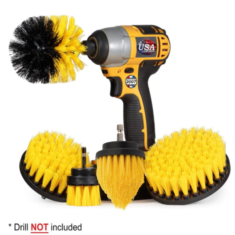 Cross-Best-Selling Drill Brush 5-Piece Set: Floor Brush, Polishing Brush, Tile Cleaning Brush, Gap Brush, Car Wash Brush, Drill Brush