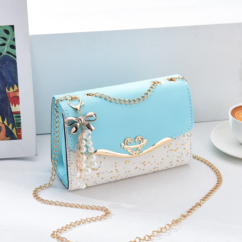 Factory Direct Women's Bag 2026 Cross-Border New Sequin Chain Bag Trendy Versatile Shoulder Crossbody Bag Wholesale