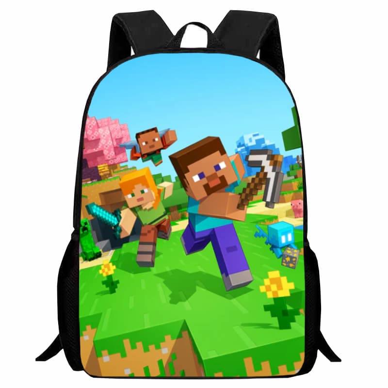Cross-border new product printed Minecraft school bag primary school student cartoon fashion casual backpack