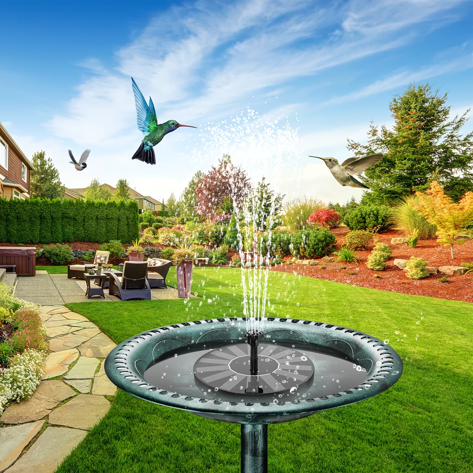 2025 New Cross-border Drop Shipping 1.5W Solar Fountain Pump, Ideal for Creating Water Features.