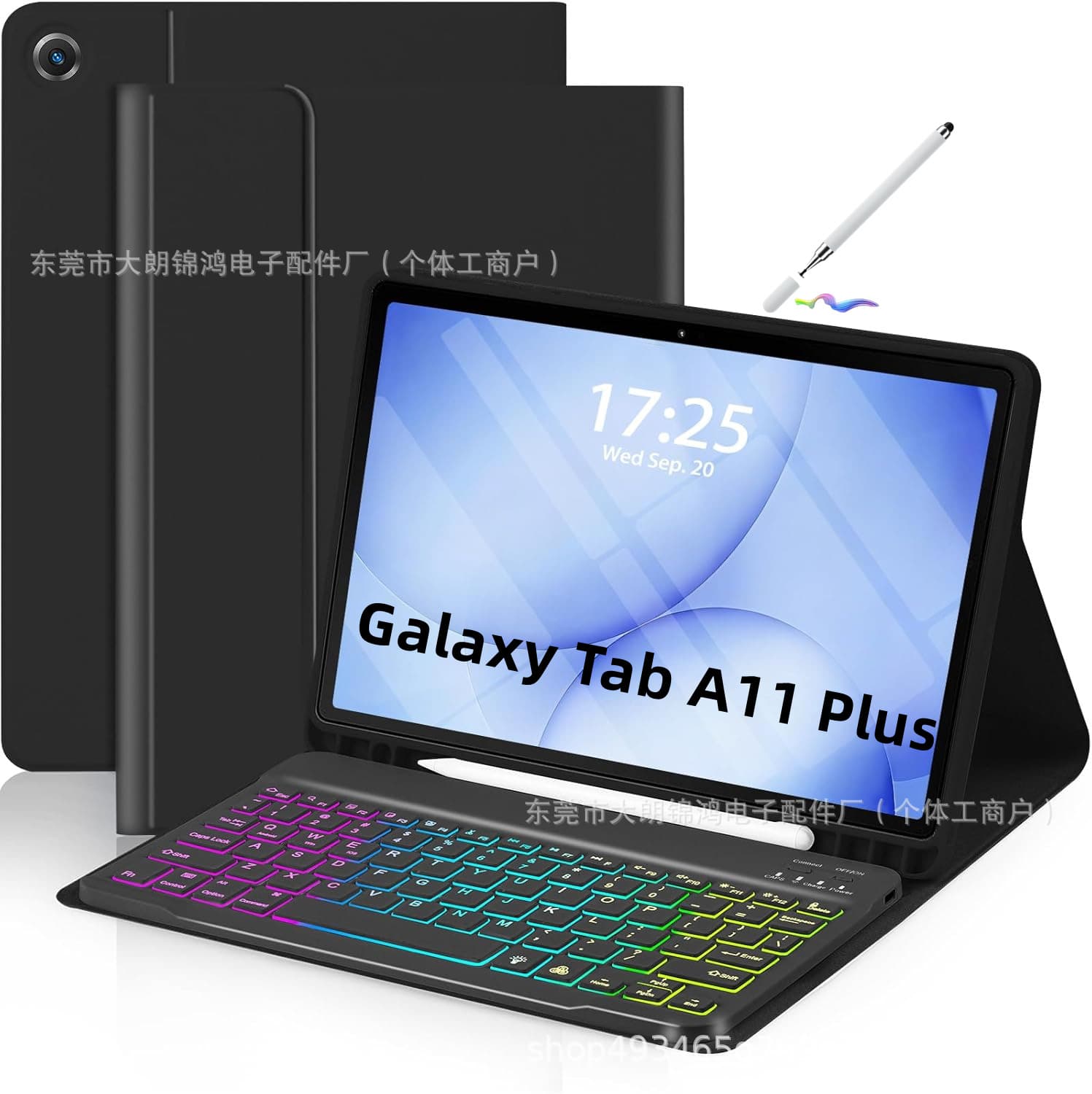 Samsung A11+ Case S11 Tablet Shell A9 Plus 10 Lite Leather Case Bluetooth Keyboard RGB Backlight Pen Compatible