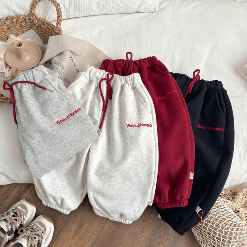 Kids Casual Sweatpants for Spring and Autumn, Embroidered Korean Style Baby Girl Joggers, Stylish Boys Drawstring Pants, Loose Fit Outdoor Wear