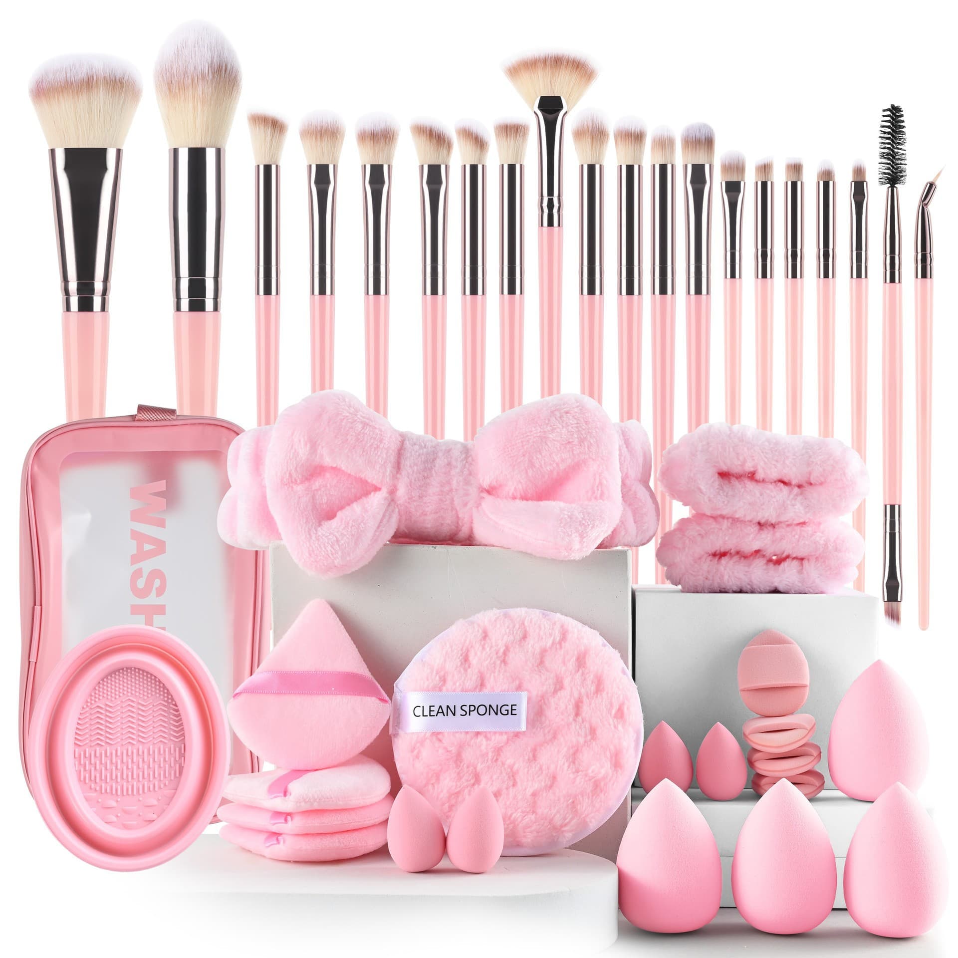 42-Piece Makeup Brush and Sponge Set Cross-Border Makeup Tool Set 20-Piece 40-Piece 56-Piece Beauty Blender