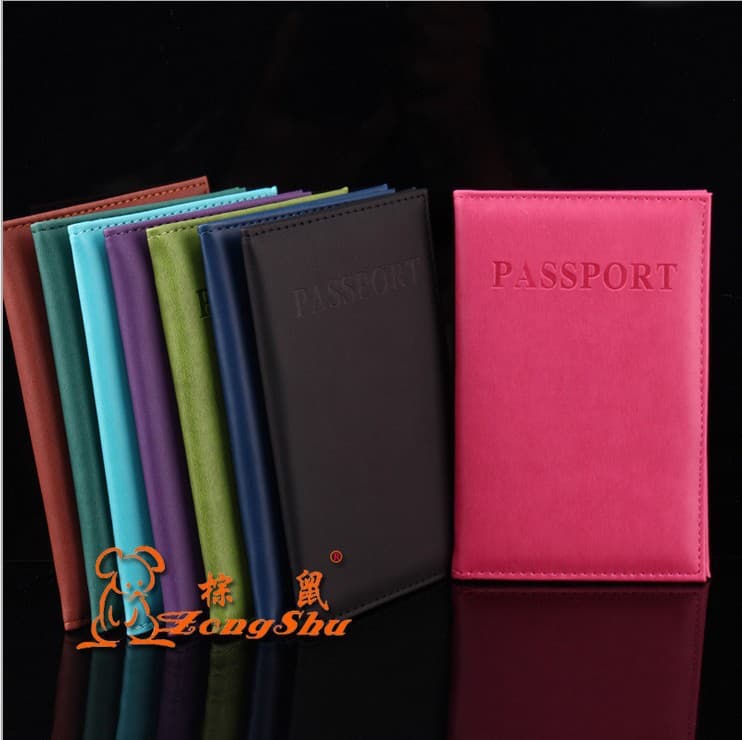 Leather Passport Cover Passport Holder Custom LOGO Wholesale English PU Leather Passport Case Amazon Cross-border Card Holder