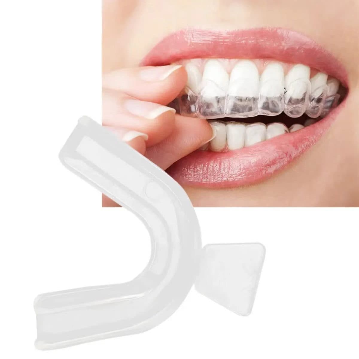 Teeth Whitening Tray Thermoplastic Dental Cold Light Tray Transparent Anti-Grinding Adult Mouthguard Case