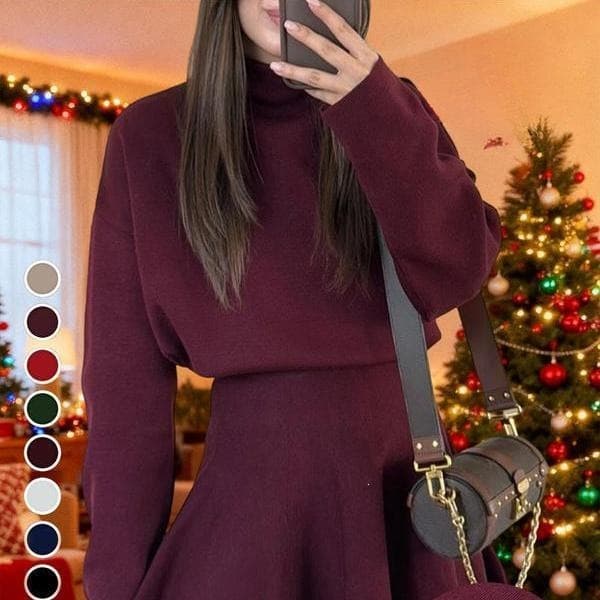 B 60594 Long Sleeve Short Dress Casual Vacation Dress