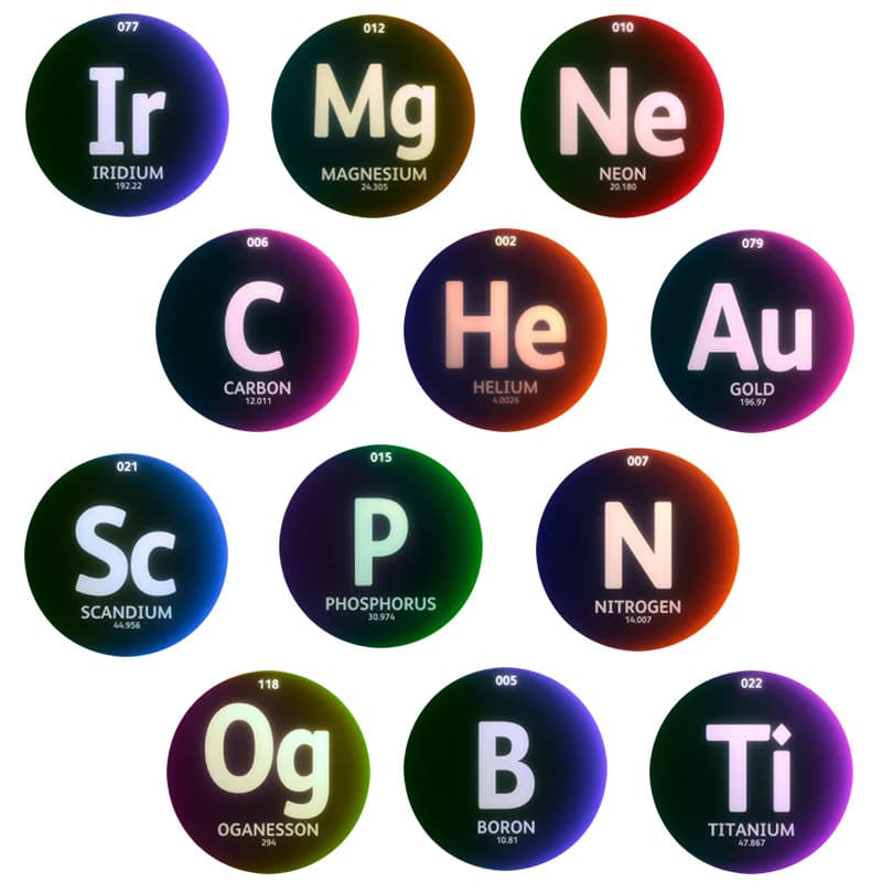 Creative New Product: Dark Series Periodic Table of Elements Letters, Time Gem Glass Patch Soft Magnetic Refrigerator Magnet