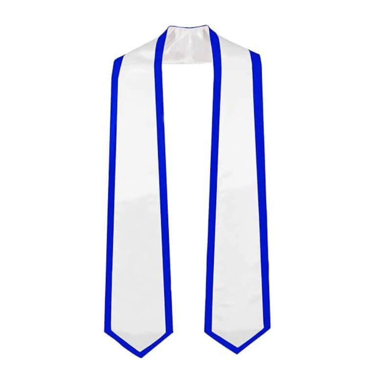Cross-border secondary school students graduation shawl and ribbon solid color adult etiquette 72-inch double layer shawl honorary dress ribbon