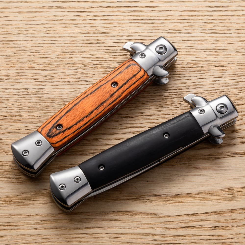 Cross-border Hot Selling Stainless Steel Folding Knife with Colorful Wood Handle, Multi-purpose Outdoor Pocket Knife, Exquisite Gift for Supermarkets, Fruit Knife