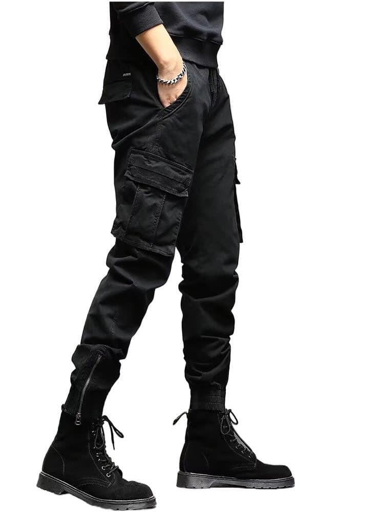 Fleece-Lined American Work Pants Men Spring Autumn Loose Tapered Harem Casual Pants Fall Winter Men's Streetwear Long Trousers