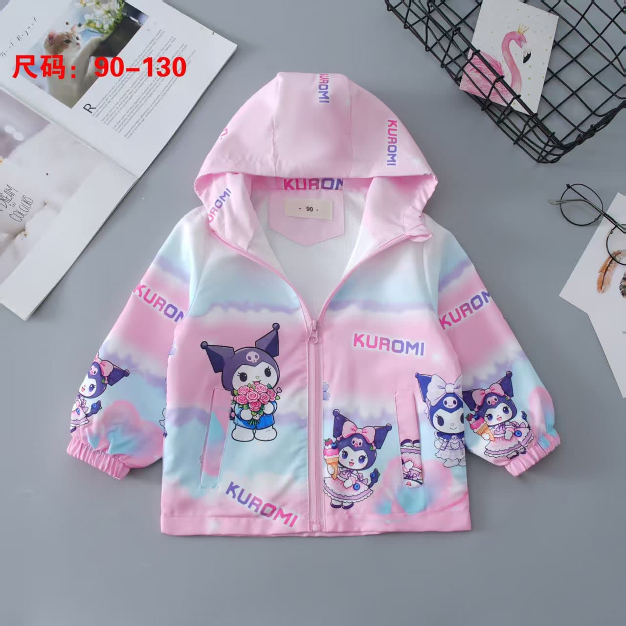 Southeast Asia Popular Cartoon Girls' Windbreaker Jacket 2025 New Spring Autumn Fashion Children's Windbreaker Trendy