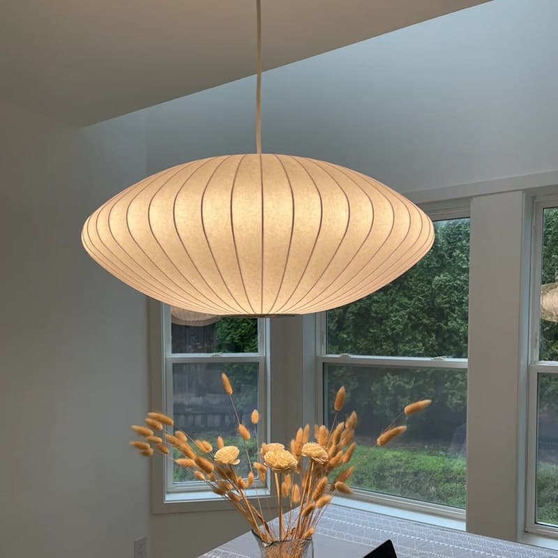 Nordic Herman Miller silk bubble chandelier wabi-sabi style medieval designer restaurant French bedroom lamp