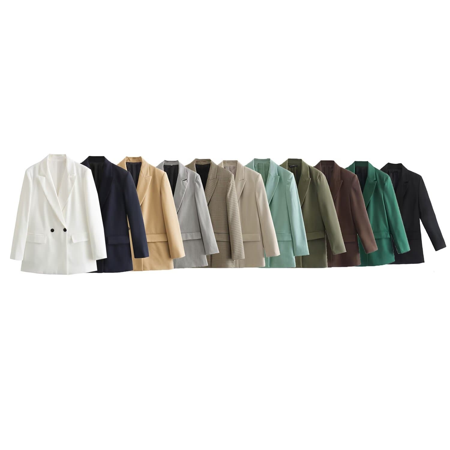 Casual Style Loose Fit Single Button Polo Collar Two Buttons French Fashion Women's Suit Jacket Elegant Simple Design