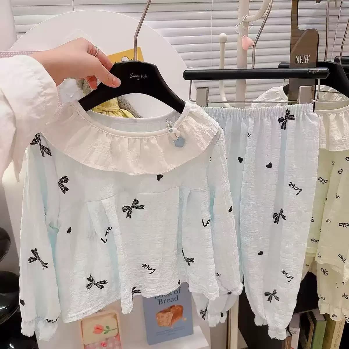 Girls Homewear 2026 Spring/Summer New, Middle & Big Kids Cloud Cotton Pajama Set, Sweet Baby Sleepwear