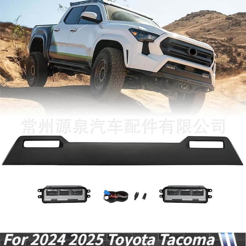 For 2024-2025 Toyota Tacoma Front Bumper Extension Panel with Fog Light and PDC