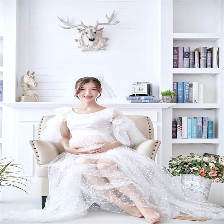 Cross-border Wish Amazon maternity photo studio dress, maternity photography gown for mommy portrait art maternity wear