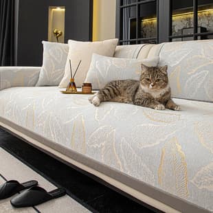 2026 New Sofa Cushion, All-Season Premium French Style Non-Slip Seat Pad, Sofa Slipcover and Cover Cloth