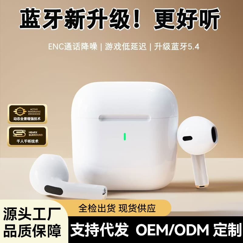 Cross-border Semi-in-ear True Wireless Bluetooth Earphones with High Sound Quality, Ultra-long Battery Life for Calls, Music, Sports, and Gaming