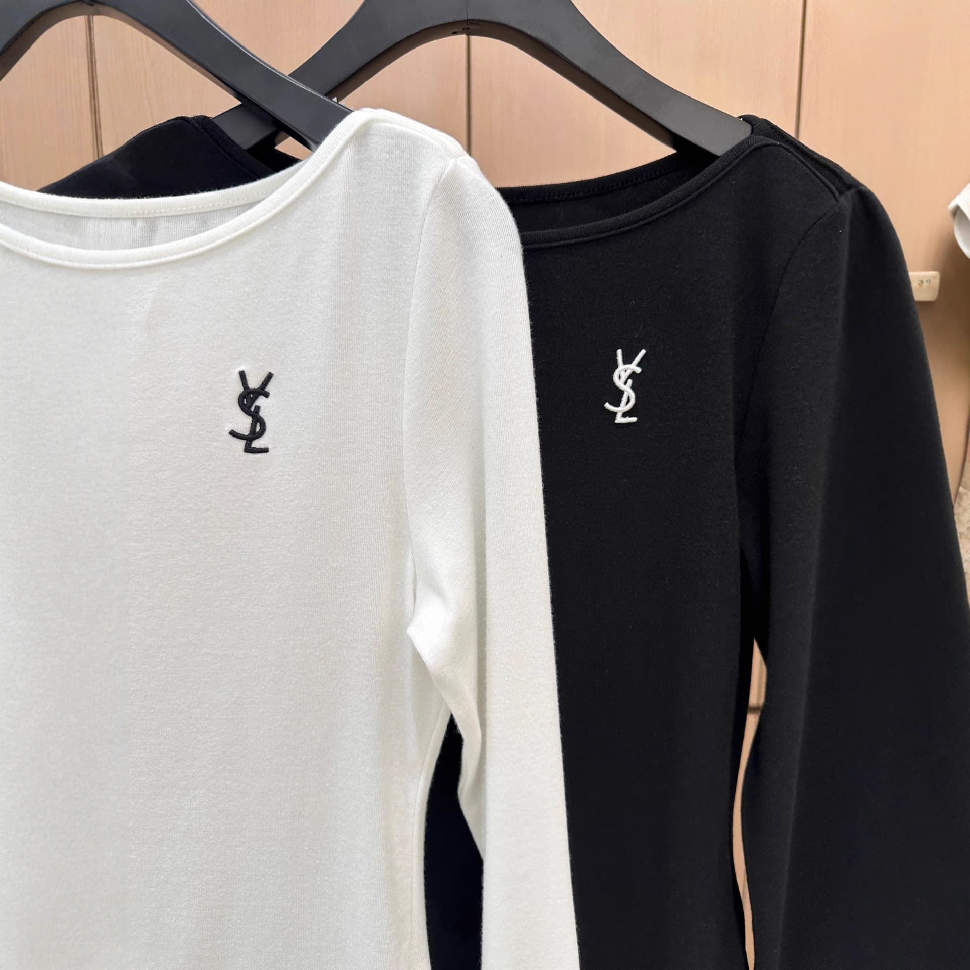 Factory Direct Y25 Autumn/Winter New Fashion Versatile Letter Embroidery Slimming Slim One-Shoulder Long-Sleeve Base Layer