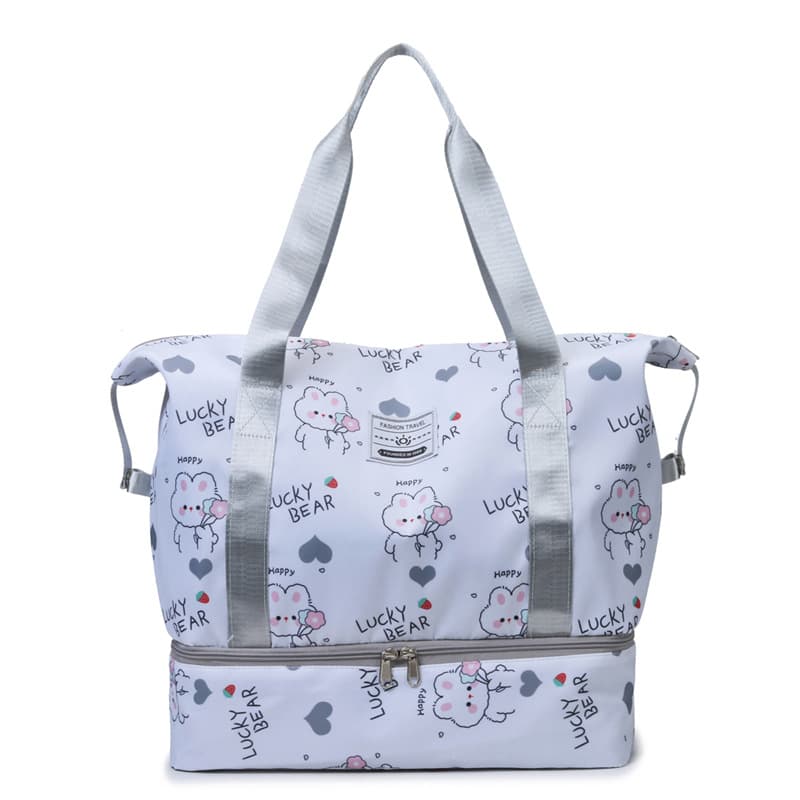 Cartoon Yoga Bag, Men's Large Capacity Portable Fitness Bag, Women's Storage Bag, Breathable, Wear-Resistant, Lightweight, Wet-Dry Separation