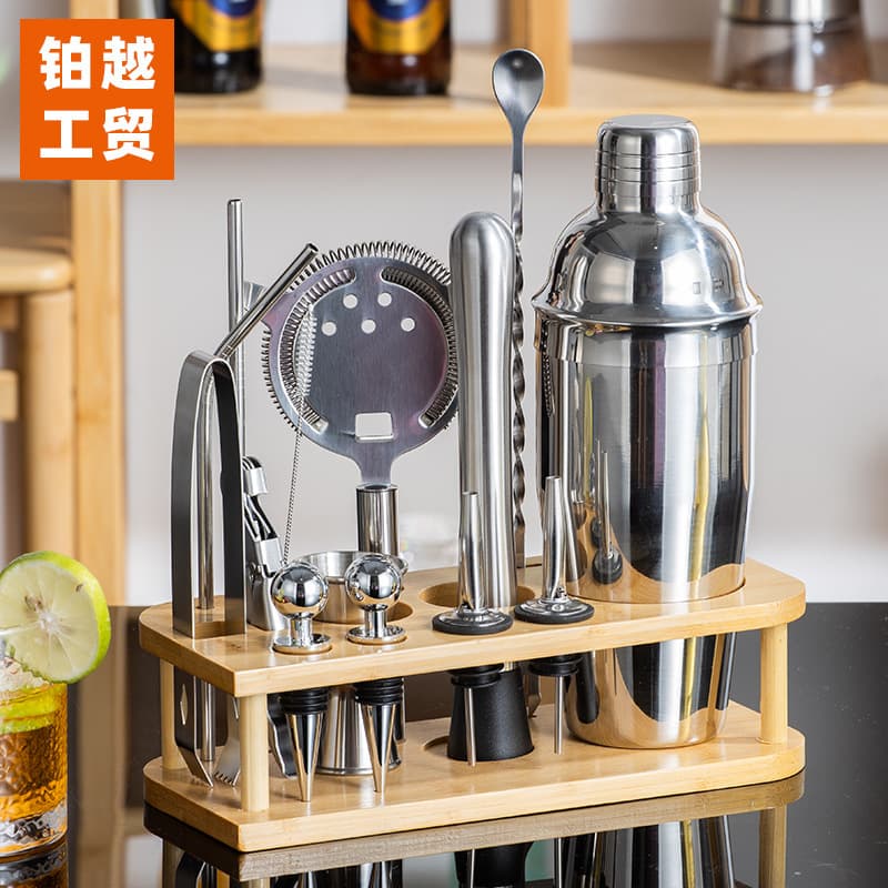 Cross-border stainless steel bartending set, cocktail jug, shaker cup, bar bartending tools, complete set of shaker cups