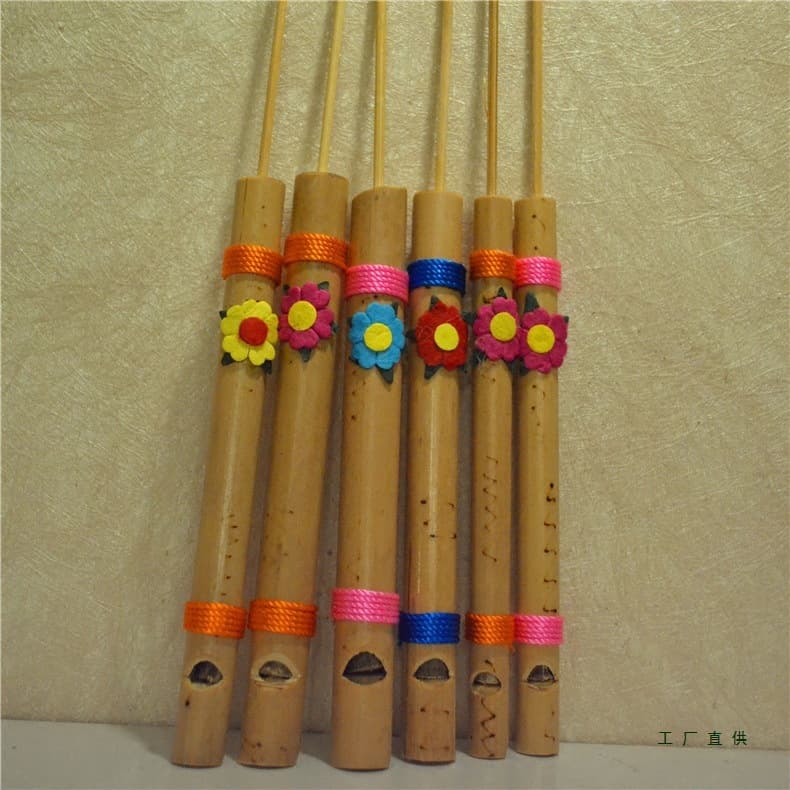 Imported from Thailand, these bamboo whistles are traditional children's toys and folk crafts.