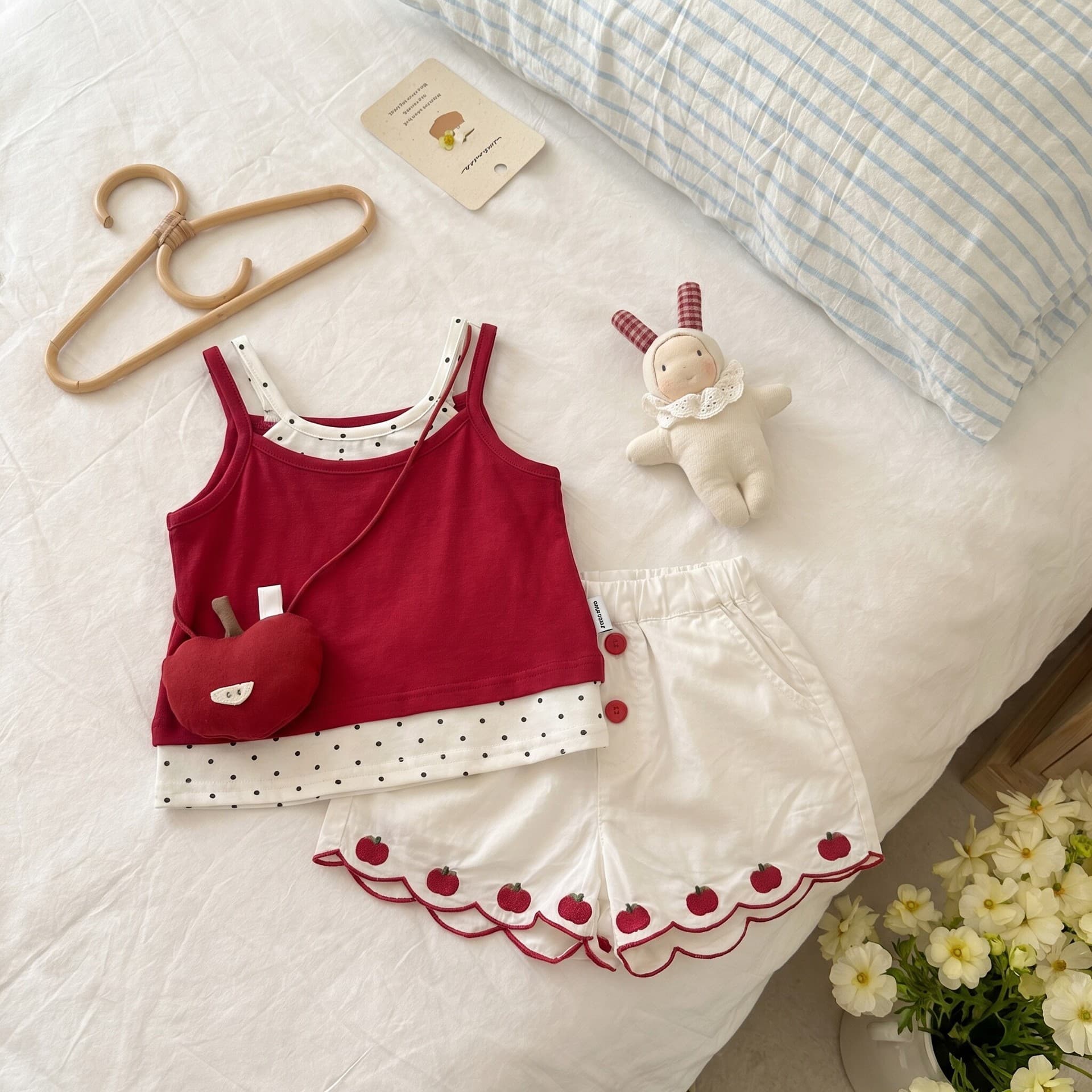 Girls Suit Summer Wear 2026 New Children's Fake Two-piece Vest Shorts Korean Style Baby Girl Western Style Two-piece Trendy Set