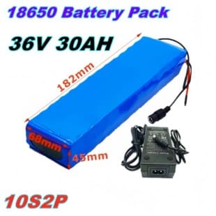 10S2P 36V 30Ah Battery Pack 18650 Lithium Ion Battery 500W for Electric Bike