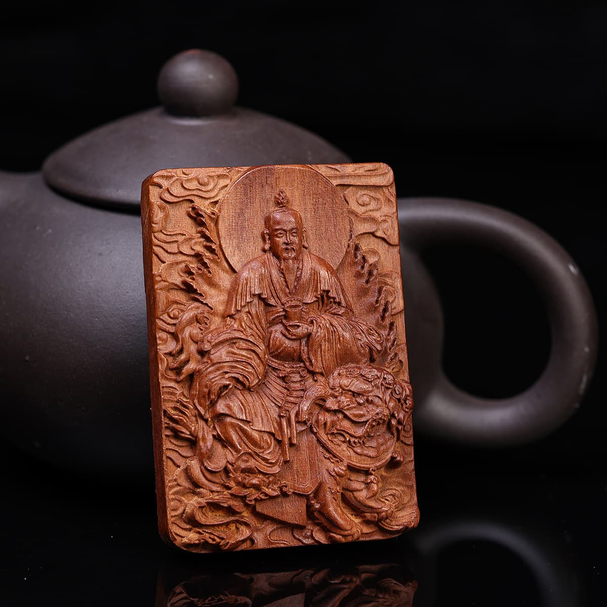 Thunderstruck Jujube Wood Pendant - Taiyi Jiuku Tianzun Taoist Plaque, Taoist Ritual Item, Talisman Hanging Accessory