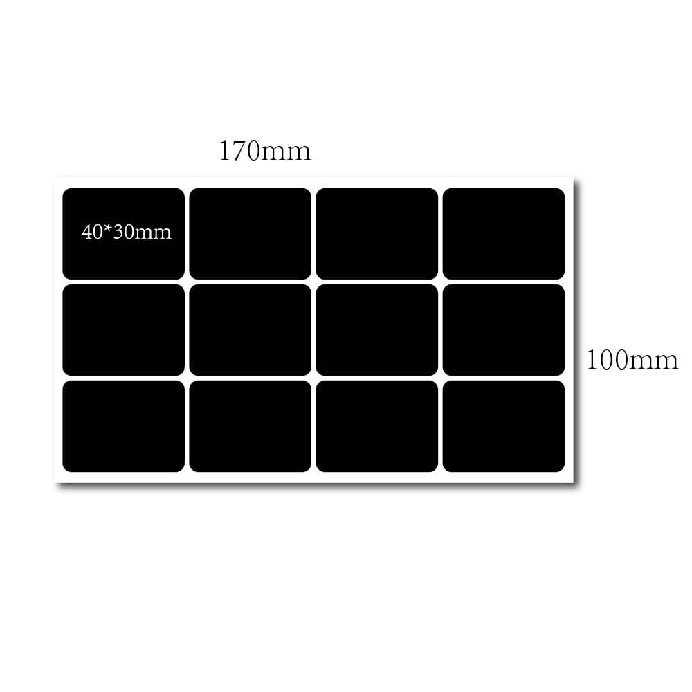 Hot-selling cross-border source irregular sticker blackboard sticker PVC waterproof erasable self-adhesive seasoning jar label