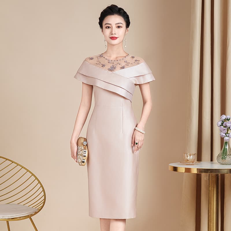 2024 New Stylish Wedding Dress for Mothers-in-Law, Suitable for Everyday Wear, Young Summer Wedding Mother's Attire