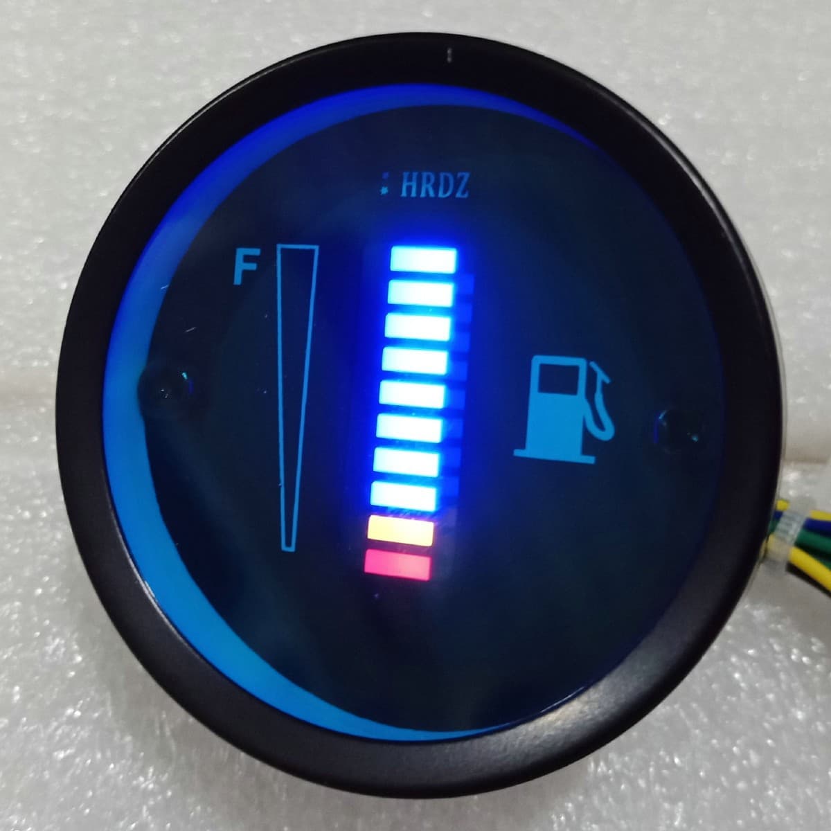 Car and motorcycle modified meter, iron shell LED display straight bar fuel gauge, 12V blue display fuel gauge