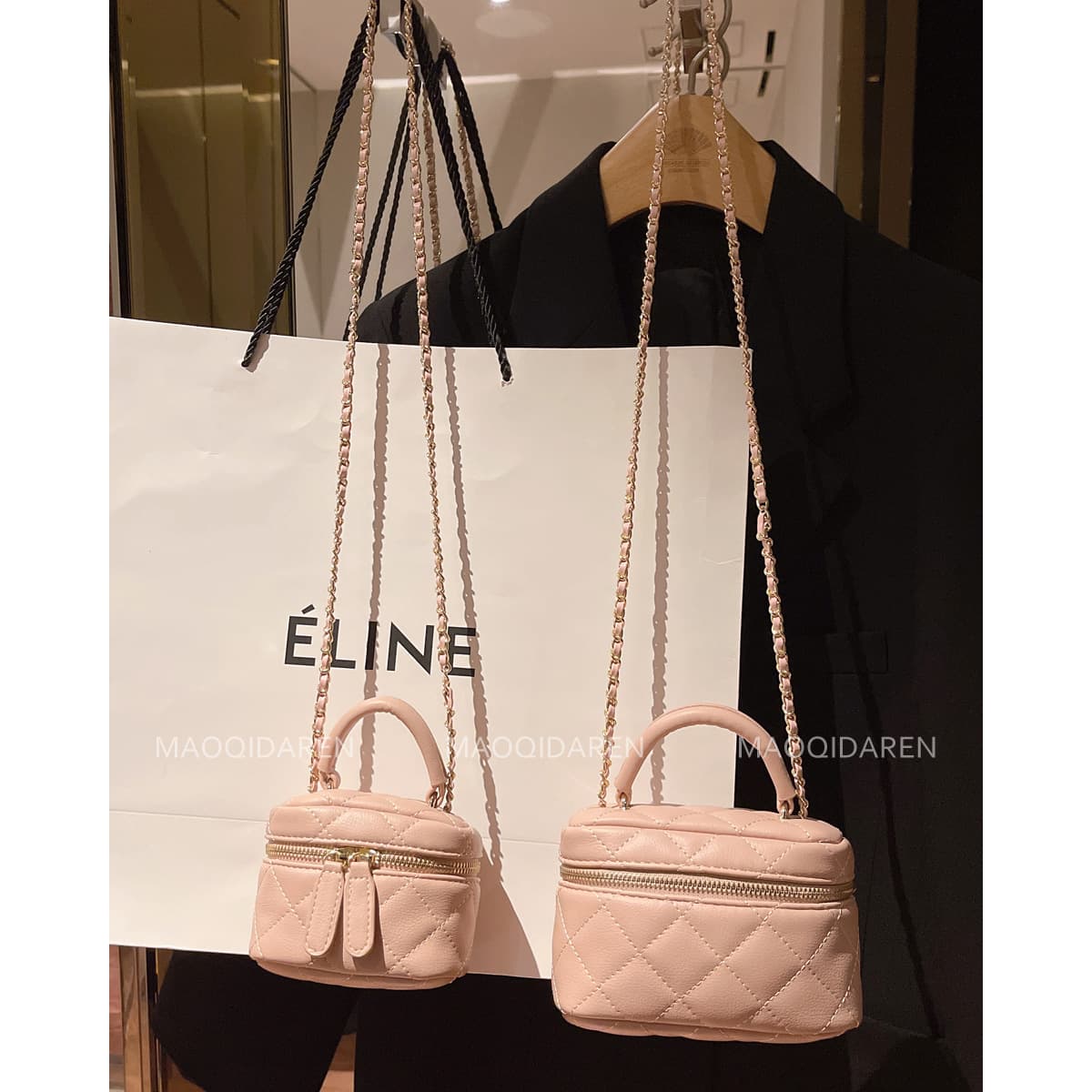 2024 New Chanel-style Diamond Quilted Chain Versatile Mini Bag Handbag Shoulder Crossbody Bag Light Luxury