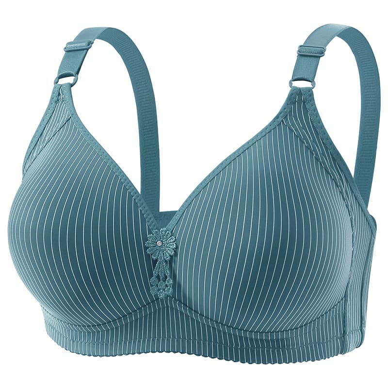 Cross-Border Exclusive Factory Supply, Middle-Aged and Elderly Non-Wired Plus Size Thin Breathable Non-Magnetic Underwear Women, Push-Up Comfort Bra