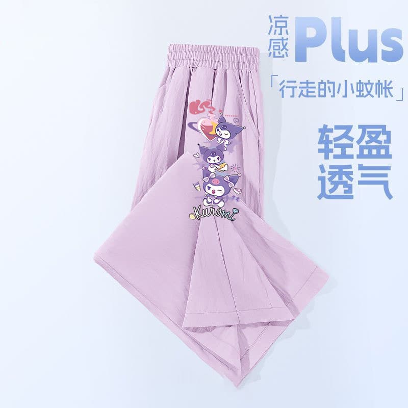 Girls' Summer Long Pants 2026 New Style Straight-Leg Mosquito-Repellent Pants Children's Summer Ice Silk Wide-Leg Pants Trendy