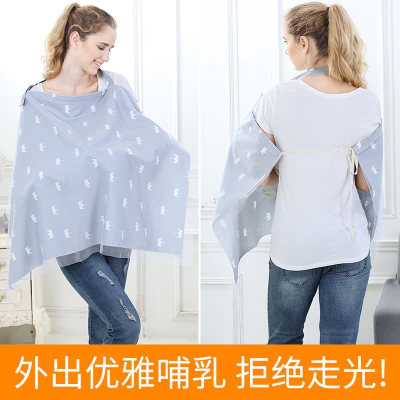 Cotton Nursing Cover Breastfeeding Scarf Summer Shawl Nursing Clothes Modesty Cover Anti-Exposure Wrap